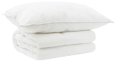 Produktbild von vidaXL Bettdecke und Kissen Set 2 stk. 140x200 cm Sommer 140 GSM Wolle