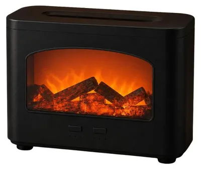 Image de Verk 24665 : Diffuseur d'arômes avec humidificateur d'air et effet de lumière flamme, couleur noire