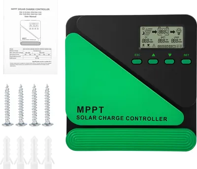 Produktbild von 40A MPPT Solar Laderegler 12V/24V – Hochleistungs Solarregler für AGM, Gel und Lithiumbatterien mit LCD-Display und USB-Ausgang