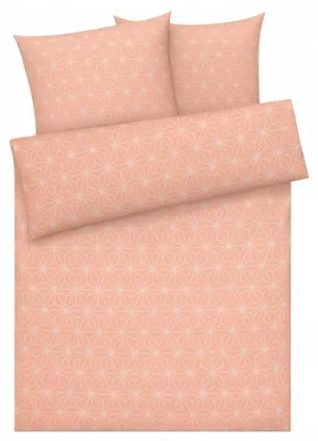 Produktbild von Livarno Home Baumwoll-Bettwäsche-Set Rosa 220x200 cm