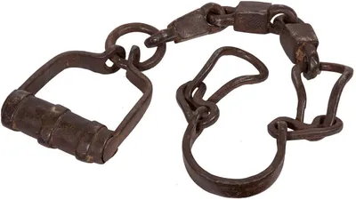 Schmiedeeiserne Kette, antik, L 70 x H 3 cm