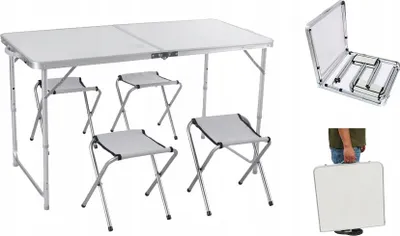 Immagine prodotto di Set da campeggio KLAPPBARES - 60 x 120 x 70 CM - WEISS