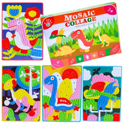 Produktbild von DIY Mosaik Sticker Set Dinosaurier für Kinder ab 3 Jahre