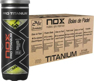 Produktbild von Nox Pro Titanium Padelballbox Gelb 24 x 3 Balls Gelb 24 x 3 Balls