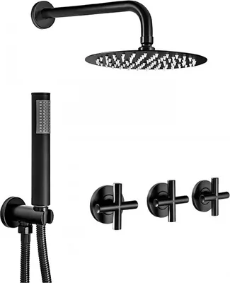Produktbild von Silla | Duschset - Schwarz - Elegantes Design - Hochwertige Materialien - Wassersparend