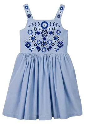 Productafbeelding van Lumoras Jurk Meisjes Pauw blauw 4Y