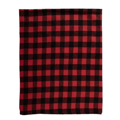 Produktbild von Clayre & Eef Tagesdecke 130x170 cm Rot Schwarz Polyester Rauten