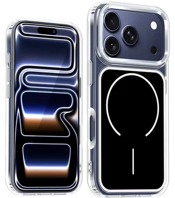 Produktbild von Magnetische Hülle für iPhone 17 Pro, Dünn Klare Stoßfest Handyhülle, Kompatibel mit MagSafe Schwarz