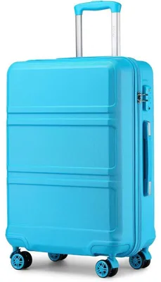 Immagine prodotto di Valigia trolley media (55 cm), colore blu, guscio rigido in ABS, serratura TSA, capacità 36 litri