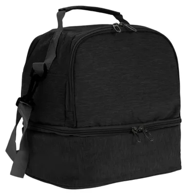 Productafbeelding van Lunchtas met twee aparte compartimenten - Lekdichte koeltas - Verstelbare schouderband - Waterdicht - Thermische isolatie - 25 x 19 x 15,5 cm