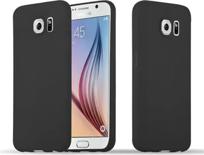 Produktbild von Cadorabo Hülle für Samsung Galaxy S6 Schutzhülle in Schwarz Handyhülle TPU Silikon Etui Case Cover
