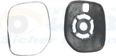 Produktbild von VAN WEZEL Spiegelglas Außenspiegel Rechts für CITROËN Berlingo / Berlingo First (MF, GJK, GFK) Konvex Beheizbar 0903838