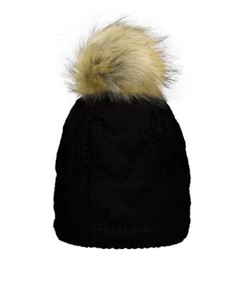 Produktbild von Schwarze Passigatti-Bommelmütze für Damen