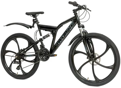 Obrázek produktu pro Horské kolo 26 palců IwoBike MTB, celoodpružené, unisex, výbava Shimano, hliníková kola