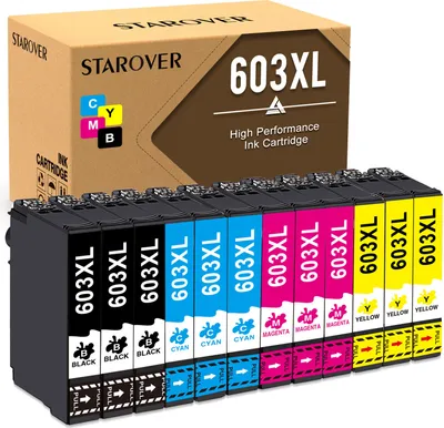 Produktbild von 12 Druckerpatronen  für Epson 603 XL 603XL XP-2100 3100 4100  WF-2850DWF WF-2830DWF WF-2835DWF