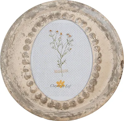 Produktbild von Clayre & Eef Bilderrahmen 18x24 cm Beige Metall
