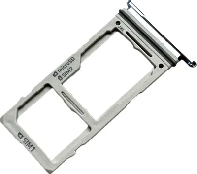 Produktbild von Simkartenhalter und SD Card Fach für Samsung Galaxy S10+ (G975F, G975F/DS), Original Ersatzteil, Prism Blau