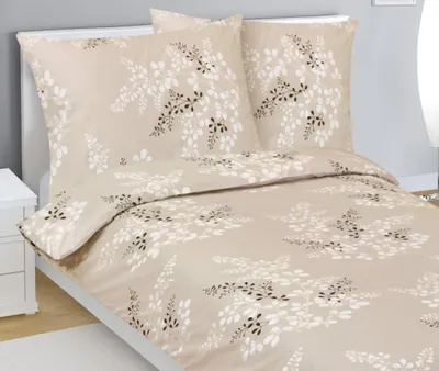 Produktbild von Leinen Baumwolle - Kaffee, beige - 140x200, 70x90