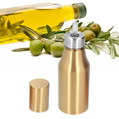 Ölspender aus Edelstahl, 500 ml, Gold – für Olivenöl & Essig