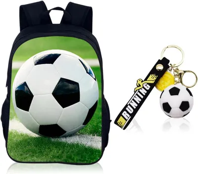 Produktbild von Kinder Rucksack Fußball 3D Druck, leicht, verstellbare Träger, 10 Liter, für Schule und Freizeit
