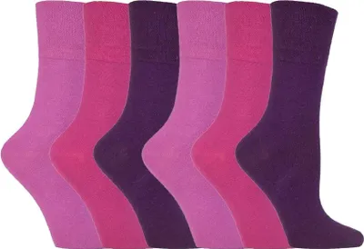 Produktbild von IOMI - 6er Pack Damen Diabetikersocken Ohne Gummi | Baumwolle Socken Extra Weite