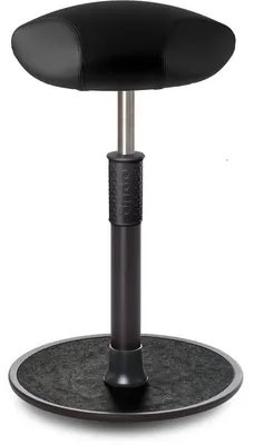 Produktbild von Sitz- Stehhocker Free Tall Triangel skai Kunstleder schwarz schwarz /schwarz.