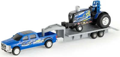 Produktbild von Pick-up mit Anhänger und Pulling-Traktor NEW HOLLAND Blue Barracuda, ERT47570, Maßstab1/64, ERTL