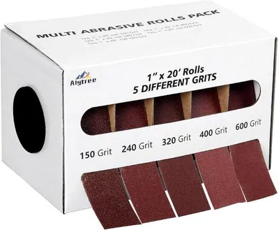 Produktbild von Schleifpapierrolle - 6 m x 25 mm - Aluminiumoxid - Körnung 5, geeignet für Holz und Metall