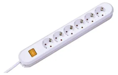 Obrázok produktu pre Bachmann Surge protector, 3m, 6 AC zásuvky/AC zásuviek, 250 V, 3600 W, Biela, 3 m, 520 g