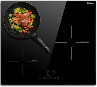 Obrázok produktu pre Indukčná varná doska - 3 varné zóny - 60 cm - Na zabudovanie - 5200 W - Dotykové ovládanie - Čierna
