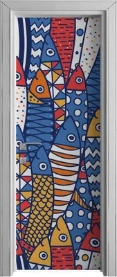 Produktbild von Tür Selbstklebende 70x210 cm Türfolie Türtapete Klebefolie - Cartoons Comics