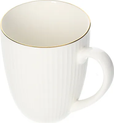 Zdjęcie produktu dla Kubek porcelanowy KELLY, biały, 400 ml