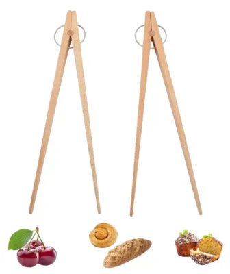Productafbeelding van Set van 2 houten toasterspellen met antislipdesign