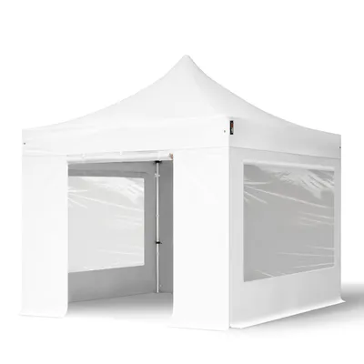 Produktbild von TOOLPORT 3x3m Aluminium Faltpavillon, inkl. 4 Seitenteile, weiß