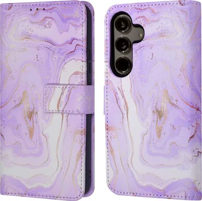 Produktbild von imoshion Design Klapphülle Samsung Galaxy S24 Plus - Purple Marble