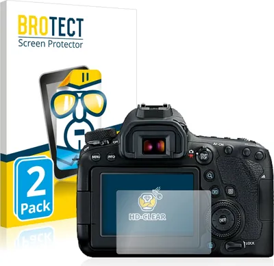 Produktbild von 2x Für Canon EOS 6D Mark II Schutzfolie BROTECT Displayschutz Display Schutz Folie Klar Transparent