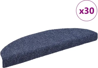 Productafbeelding van Trapmatten Zelfklevend 30 stuks 65x21x4 cm Blauw Halfrond Groot