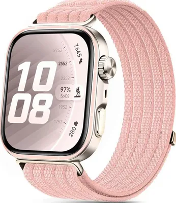 Obrázok produktu pre Tech-Protect 5906302323630, Remienok k hodinkám, Huawei, Watch Fit 3/4/4 Pro/5/5 Pro, Nylon, Suchý zips, Ružová