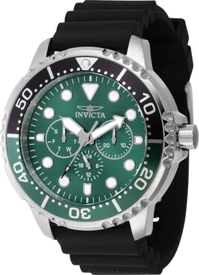 Produktbild von Invicta Pro Diver 47232 Herren uhr - Wasserdicht - Analog - Quarzuhrwerk - Edelstahl mit grünen zifferblat - 48mm