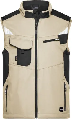 Produktbild von Workwear Softshell Vest - STRONG - stone/black, Gr. L