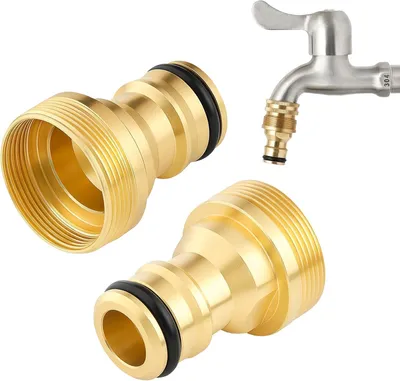 Image de Adaptateur pour robinet - Tuyau d'arrosage - Lot de 2 - 22-24 mm - Installation facile sur éviers et robinets