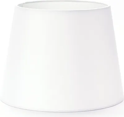 Produktbild von Lampenschirm Stoff, (25 x 18 cm), für Fassung E27 rund, Ersatzschirm für Tischlampe, konisch, Weiß