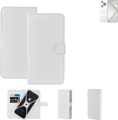 Produktbild von K-S-Trade Handy Hülle Schutz Hülle kompatibel mit Huawei Pura 70 Cover Case Bookstyle Bumper weiß 1x