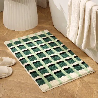 Immagine prodotto di Motivo geometrico per carta da parati per bagno, camera da letto e soggiorno; tappetino decorativo da bagno