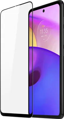 Produktbild von 10D Schutz Glas kompatibel mit Motorola Moto E40 Curved Panzer Folie Vollständig Klebend und Abdeckung