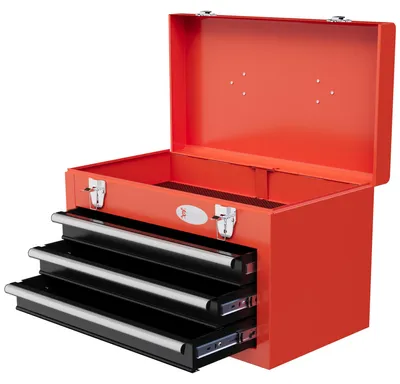 Productafbeelding van DURHAND gereedschapskist, leeg, 45 x 24 x 27 cm. Gereedschapskist met 3 lades