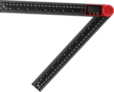 Produktbild von Digitaler Winkelmesser 2-in-1, Kunststoff, leicht, praktisch, schwarz, digitaler Winkelmesser, 300 mm