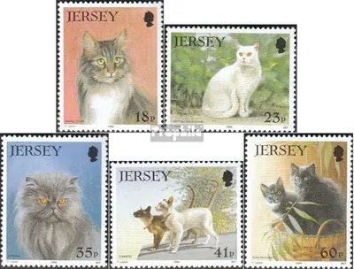 Produktbild von Briefmarken GB - Jersey 1994 Mi 645-649 (kompl.Ausg.) postfrisch Katzen