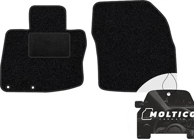 Produktbild von moto-MOLTICO Vorne Fußmatten Auto Velours Autoteppiche Schwarz Automatten Set 2-teilig passend für Honda Civic VIII 2006-2011