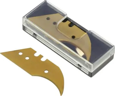 Immagine prodotto di Wolfcraft 5 lame professionali TiN a falcetto per cartongesso in confezione, durata 4-5 volte 4174000